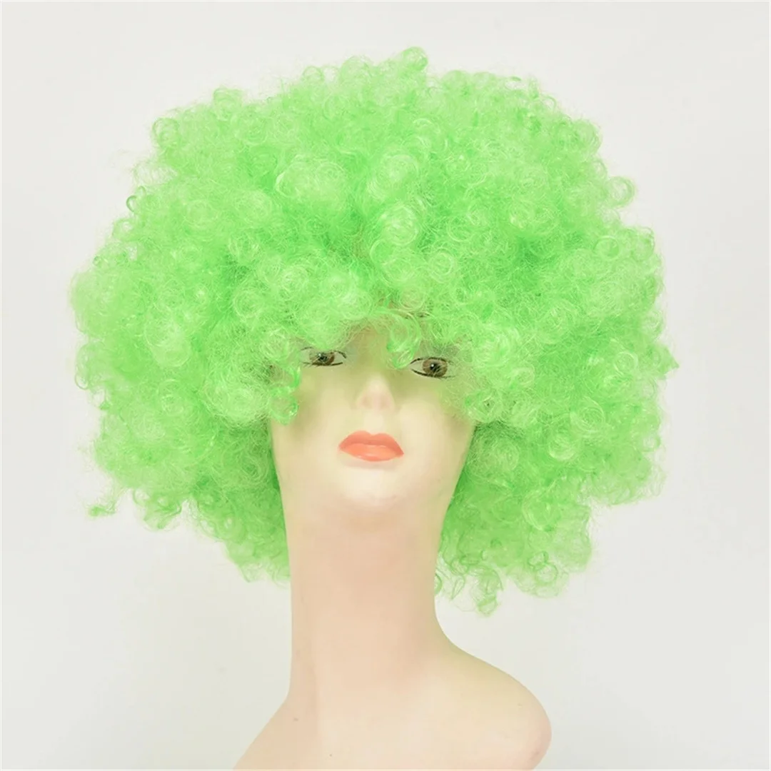 Halloween Fun Afro Wigs Colorful Clown Afro Wigs Cosplay Men Short Curly Party Wigs
