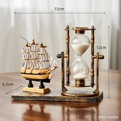 Роскошная модель украшения из стекла хронограф орнамент круглые вращающиеся песочные часы