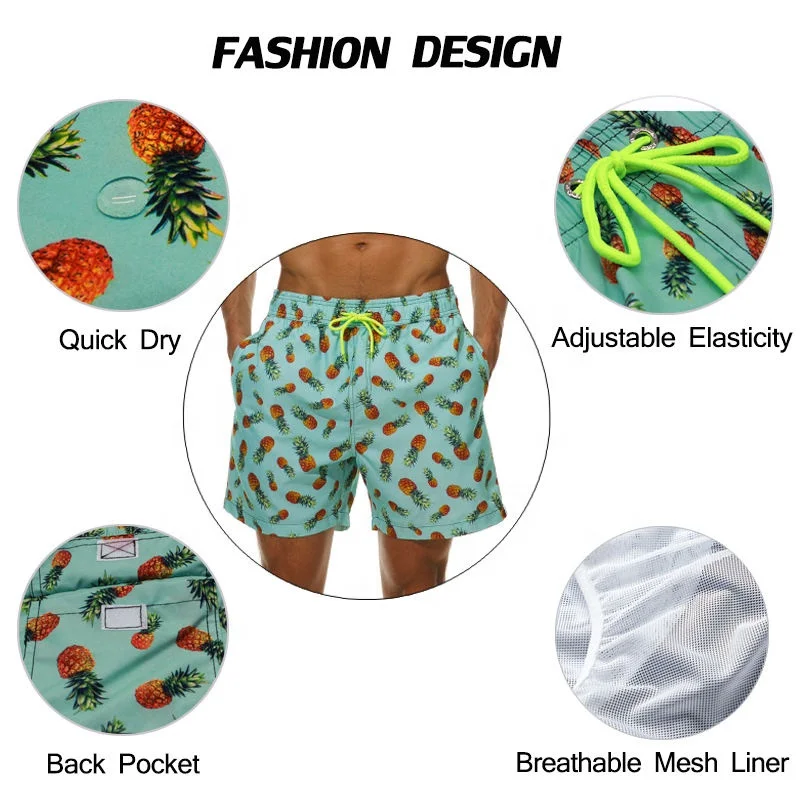 New Product 2023 Popular Fitness Swimwear Beachwear Men's Swimming Trunks Mens Swim Board Shorts Custom Sublimation Summer
