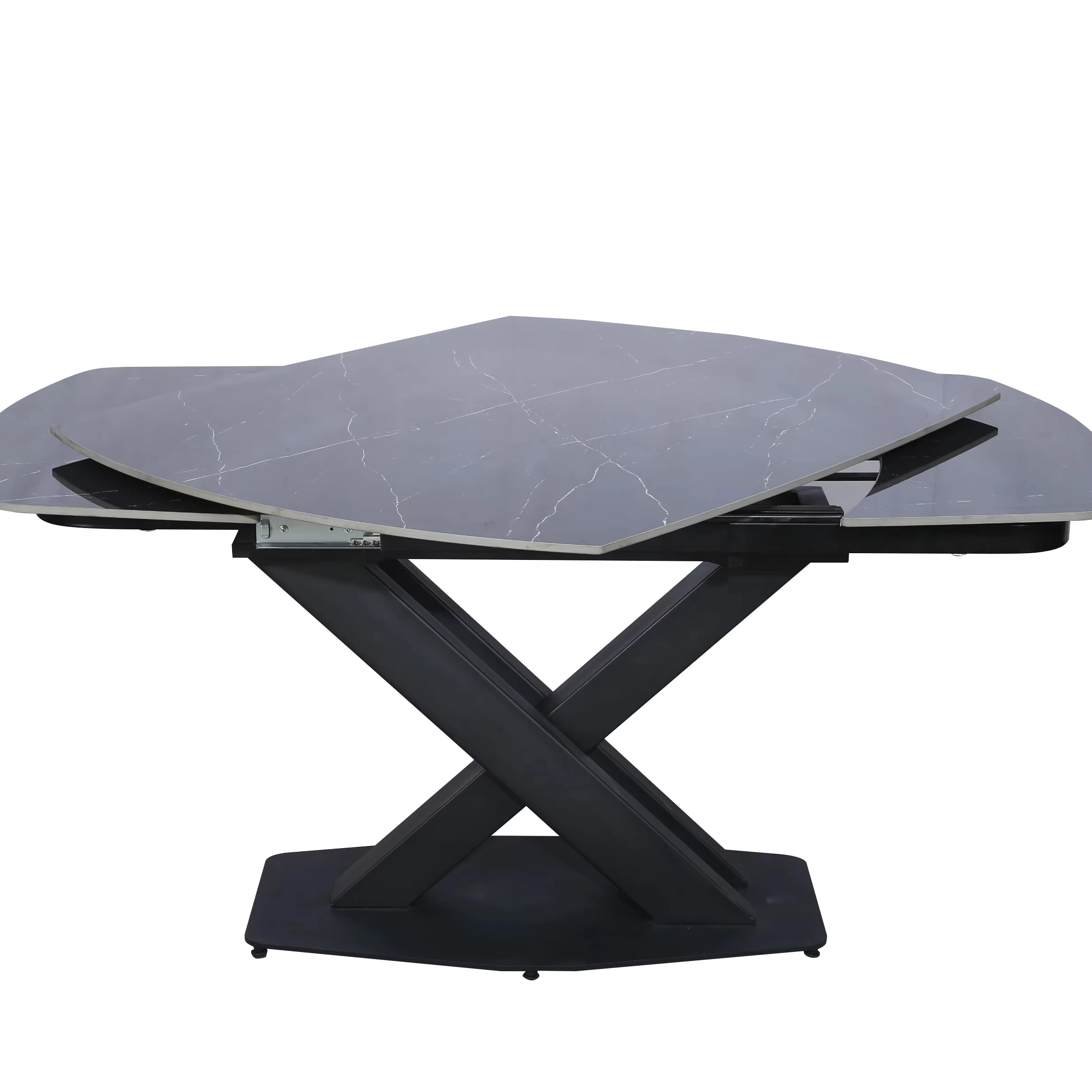 Мебель для дома, выдвижной обеденный стол, красивый керамический стол с открытой структурой