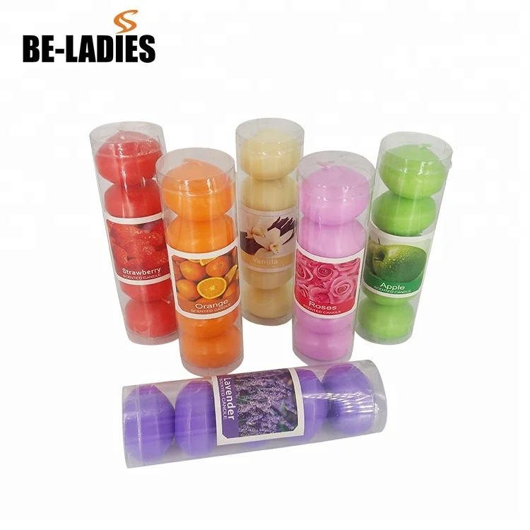 Wedding unique round shaped water activated scented floating candle