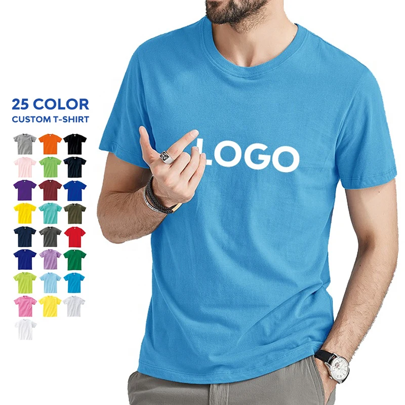 Wholesale Classic Round Neck Polyester Blank t shirt  custom printing with logo White Plain organic cotton t-shirt in bulk