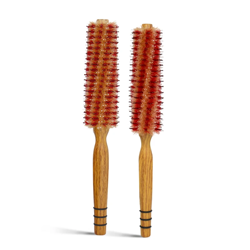 Щетка для завивки волос с деревянной ручкой