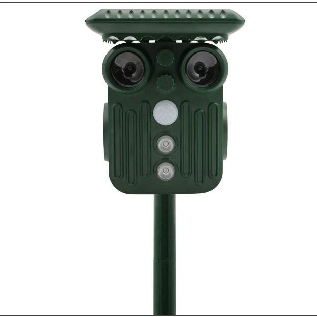 Outdoor Ultrasonic Animal Repellent Solar Powered Motion Sensor 5 Levels Dog Cat Raccoon Rabbit Garden Infrared Sensor Repeller