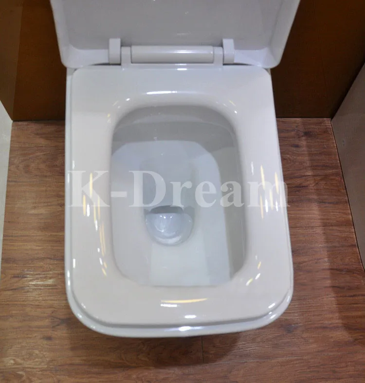 KD-T063P Grace White Glazed Sanitary Ware The Newest Useful Ceramic Bidet Toilet Germany Design One Piece WC with Square Bowl