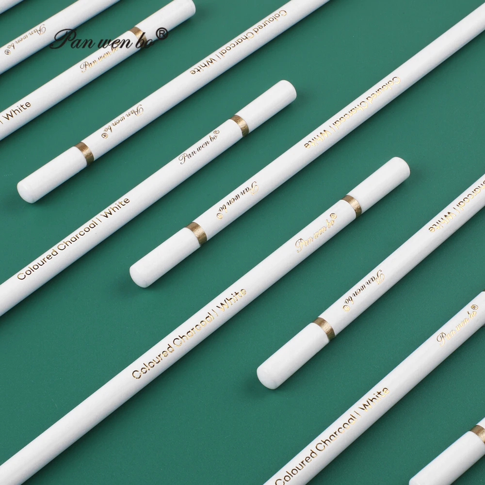 Panwenbo Customized Private Label Sketch Pencils12pcs/Set White Graphite Art Drawing Pencils Set