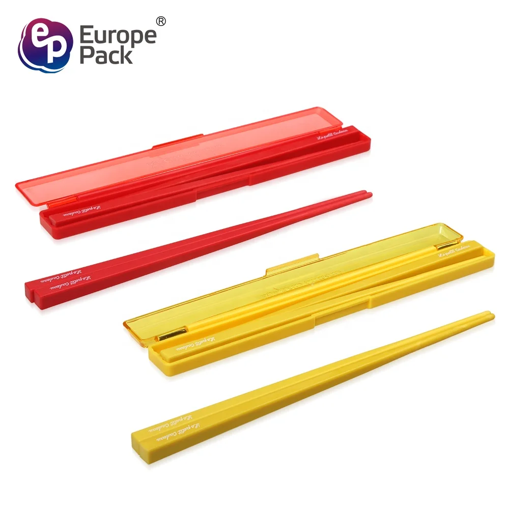 Wholesale color plastic chopsticks with storage boxes