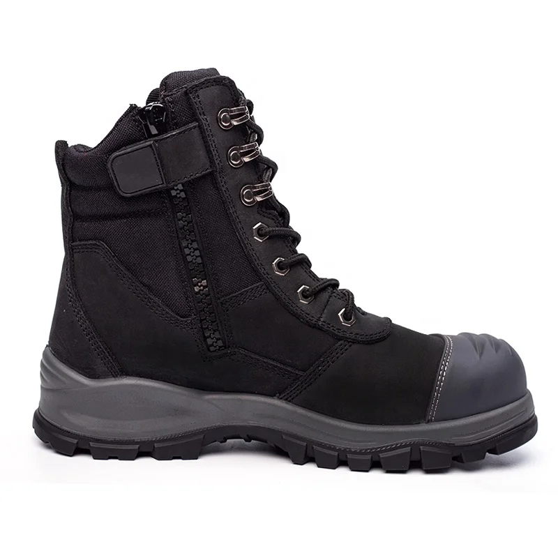 CE Black Water Proof Cow Leather Steel Toe safety shoes