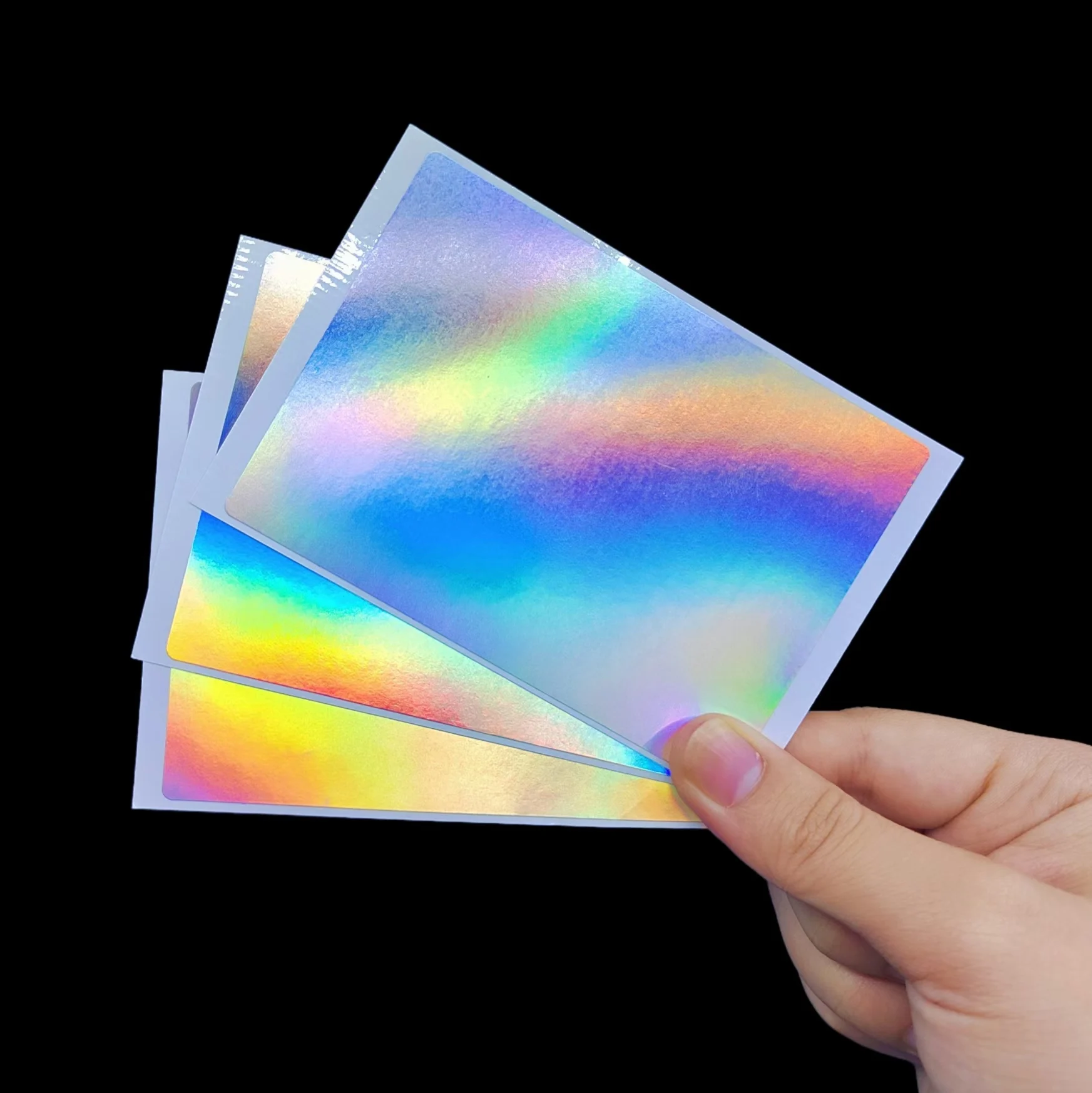 Hot sale Custom Designs Blank Sticker Plain Hologram Ultra Destructible Vinyl Sticker for Graffiti Eggshell Sticker
