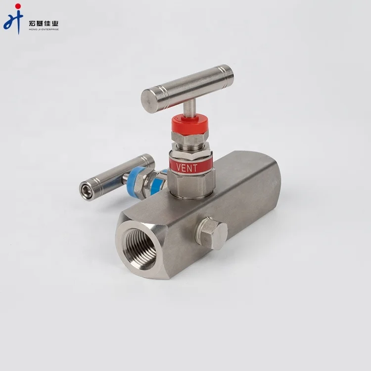 304 or 316L Stainless Steel in-Line Manifold NPT Female Thread L Type 2-Valve Manifolds