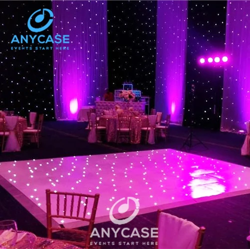 Stage decoration LED starlit star light 16x16ft white starlit led dance floor panel