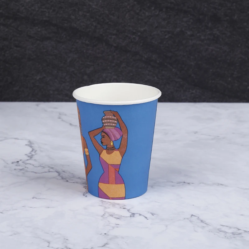 8Boz hot drink coffee paper cup three-color unique design can be customized logo