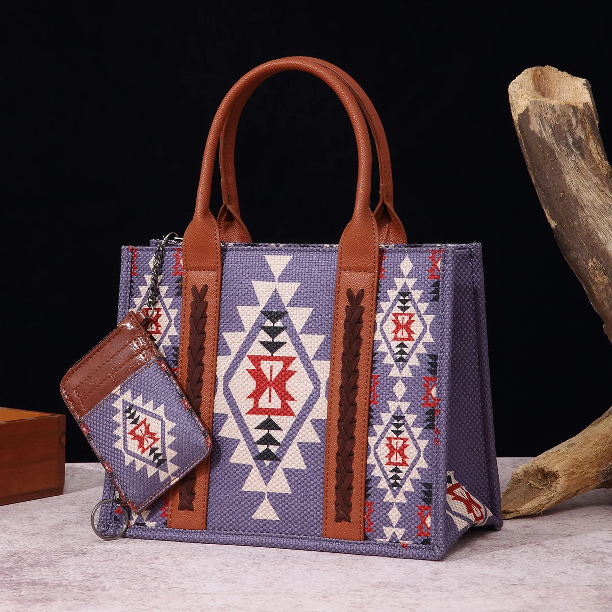 Leather Tote Bags Women Stylish Shopping Bag Elegant Vintage Style Perfect Accessory Leather bag and purse sets