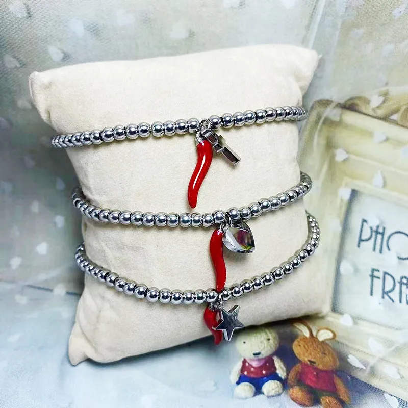 Stainless steel best friend Bracelet student simple round bead chain bracelet women