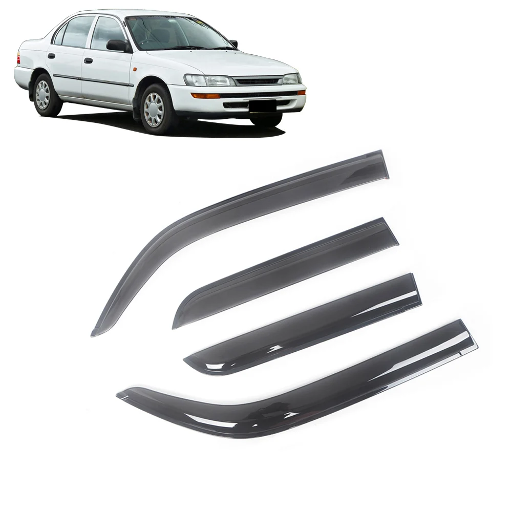 For Toyota Corolla E100 E102 E110 E110 E122 E120/E130 E140 E150 E170 E210 Auto Side Window Wind Deflectors Visors Black