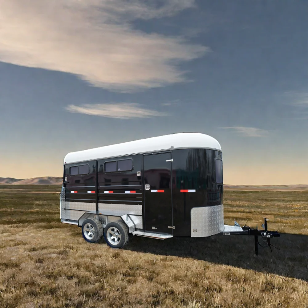 On Sale Safe-Towing Fiberglass Roof Horse Trailer Truck Float Hinge With Top Selling