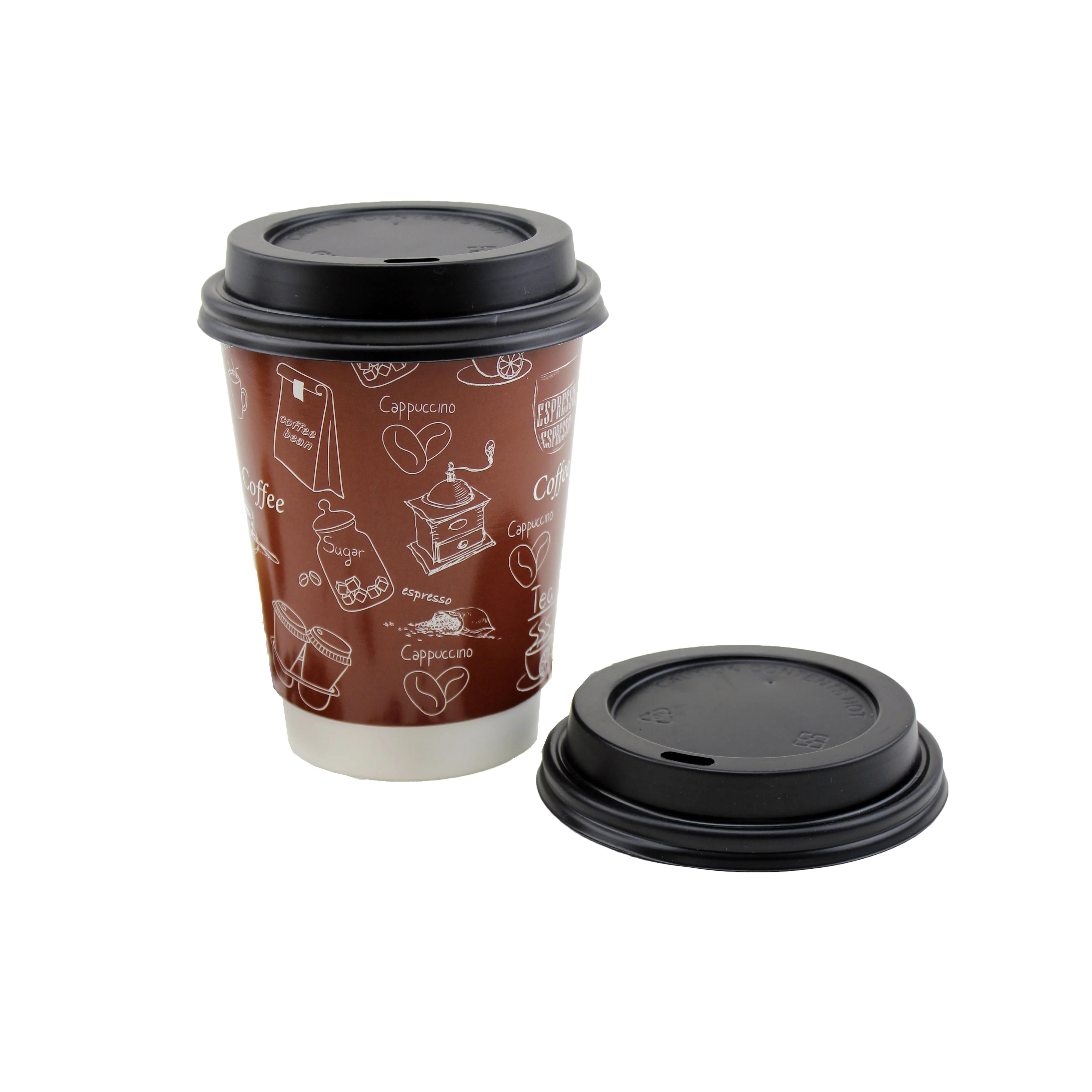 Wholesale 8oz 280ml Custom Paper Coffee Cup Sleeve Print Coffee Paper Cups With Lids