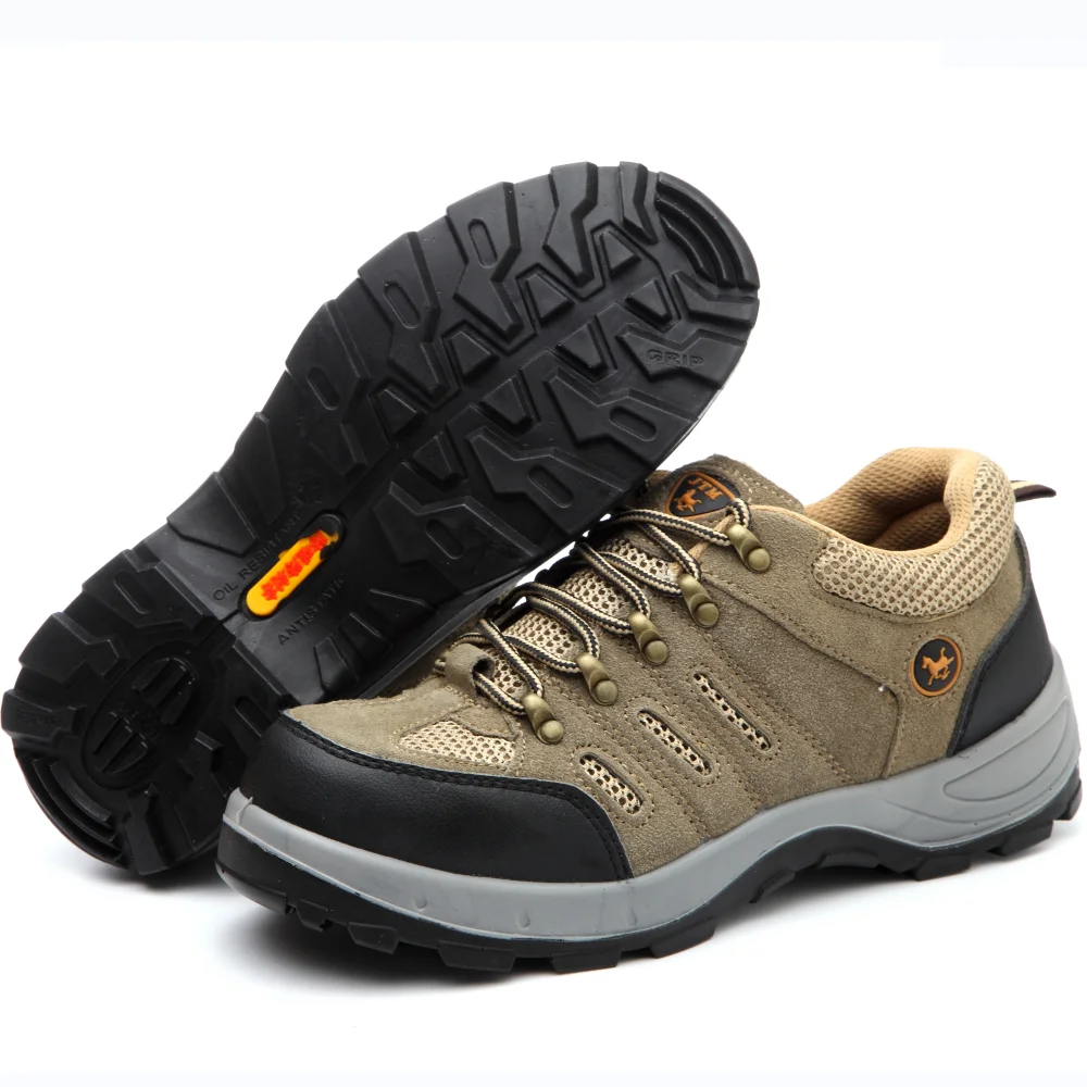 Toe Cap Industrial Construction Leather Boot Certified Safety Work Shoes Botin de Seguridad Punta Acero