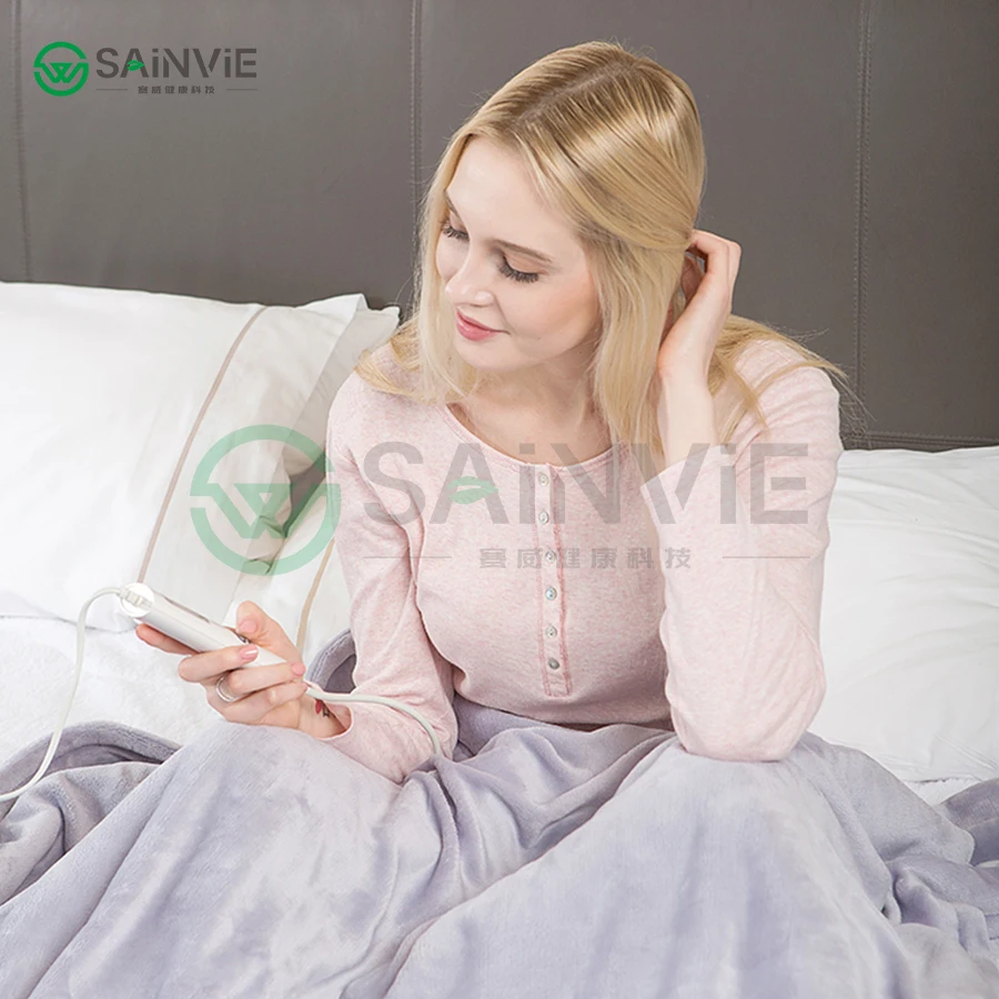 Wholesale Fast heating  Warm Heated Throw Blanket Flannel  intertek Electric Blanket