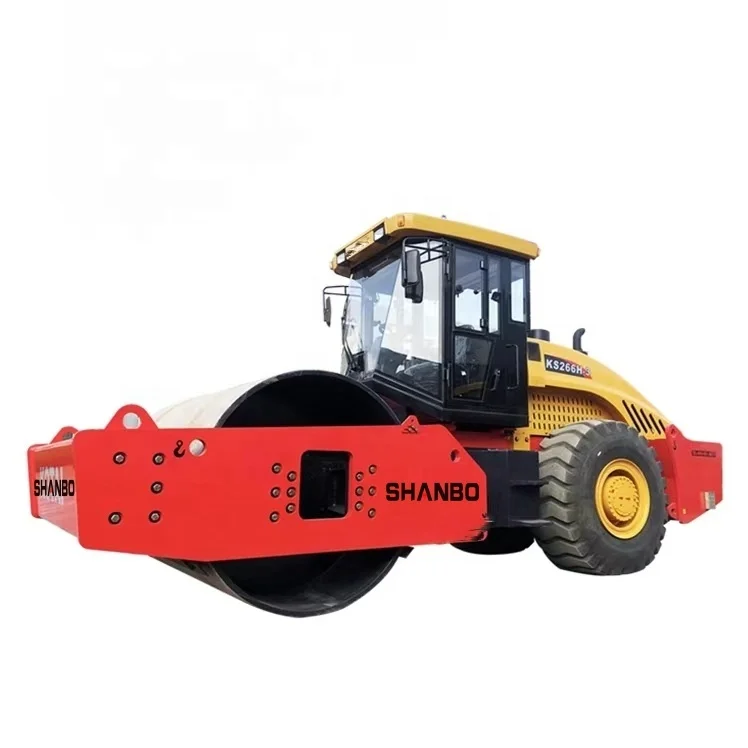 Vibratory Road Construction Machinery 24 TON 25 TON 26 TON Smooth Single Drum Soil Compactor