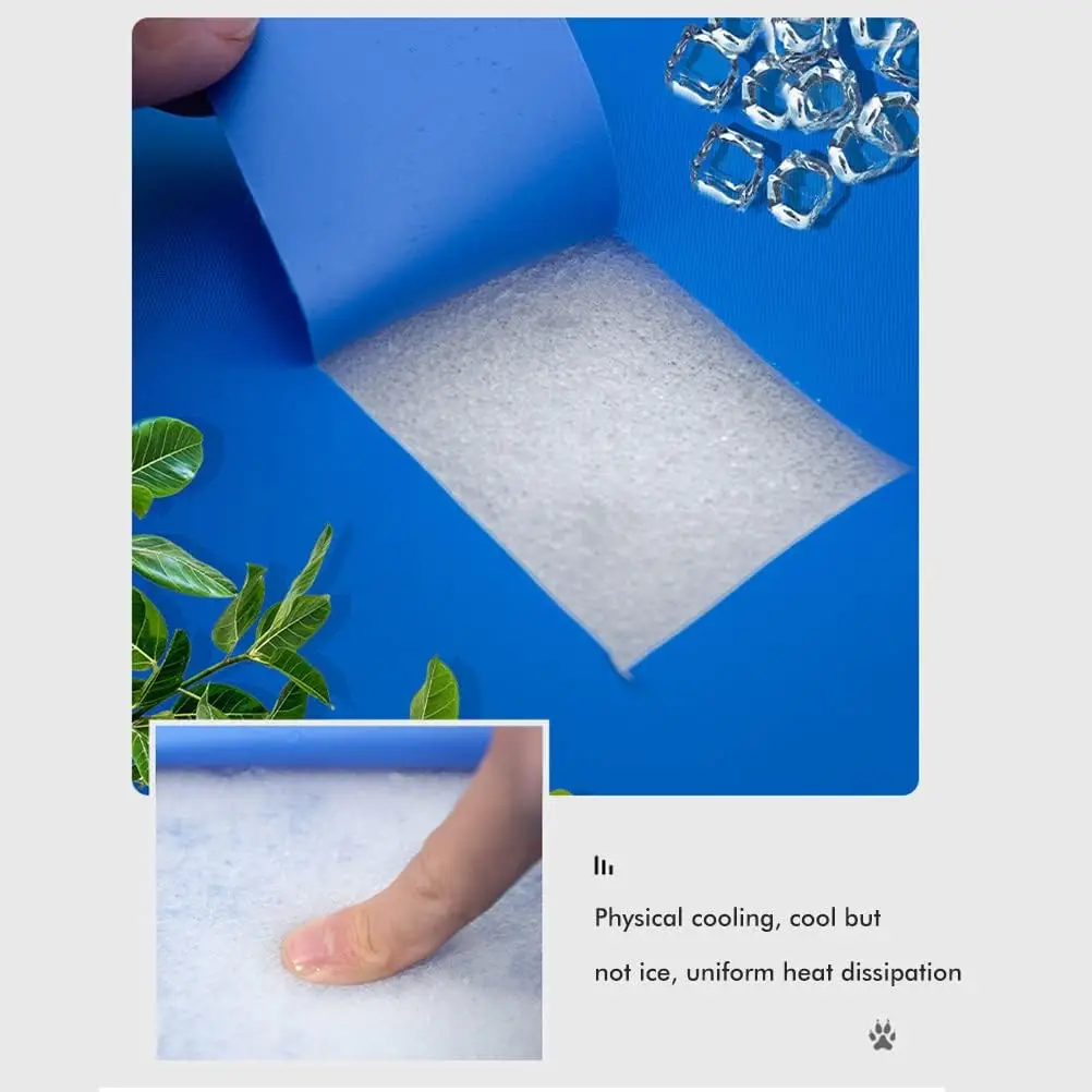 [Elosung]Pet Cooling Mat Ice Pad Waterproof Sleep Sponge Puppy Gel Blanket Ice Silk for Dogs Cats