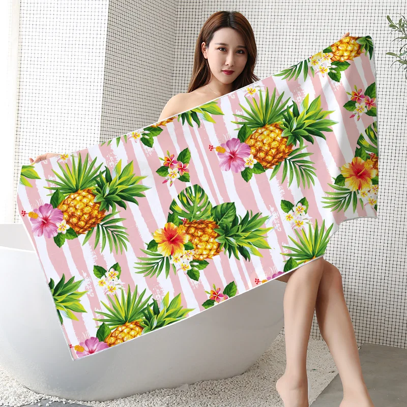 Factory Sale High Quality Quick Dry Plant Wholesale Sand Free Towels Digital Printed Custom Logo Microfiber Beach Towel
