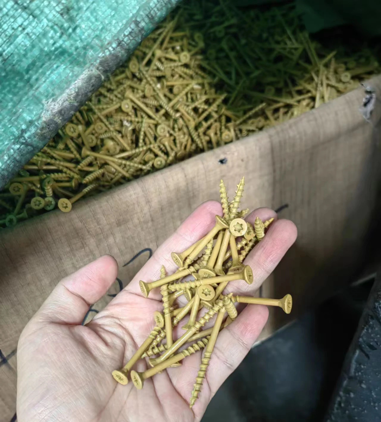 Customized #8*2-1/2 Coarse Thread Washer Head Pocket Hole Wood Screws With Lu Rust Treasure Torx Head Tapping Drive Screws