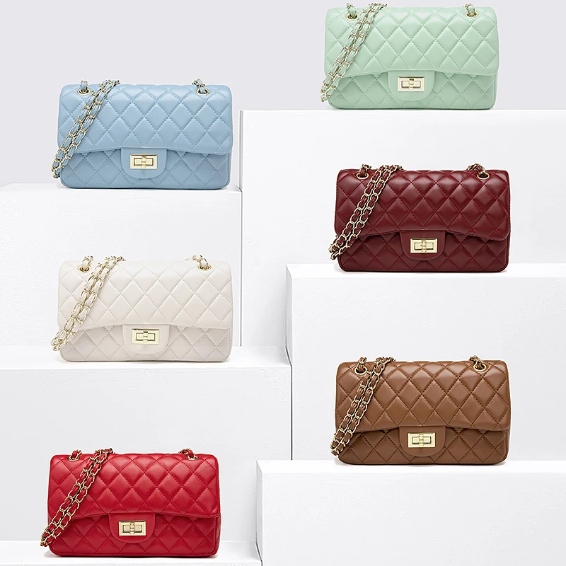 new arrivals fashion pu leather small cross body bags women ladies handbags candy color fashion pu leather bag
