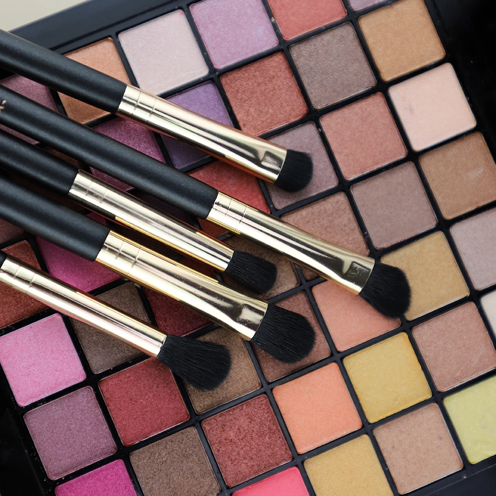 Индивидуальная фирменная торговая марка FEIYAN Factory 15 шт. черная розовая золотая ручка искусственные мягкие и плотные кисти для макияжа