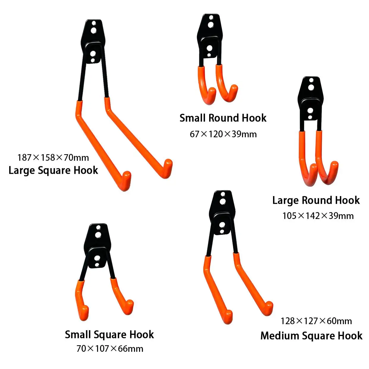 Multi Color Utility Tool Organiser Anti-Slip With Rubber Lawn Equipment Wall Hangers Cork Board Garage Hooks