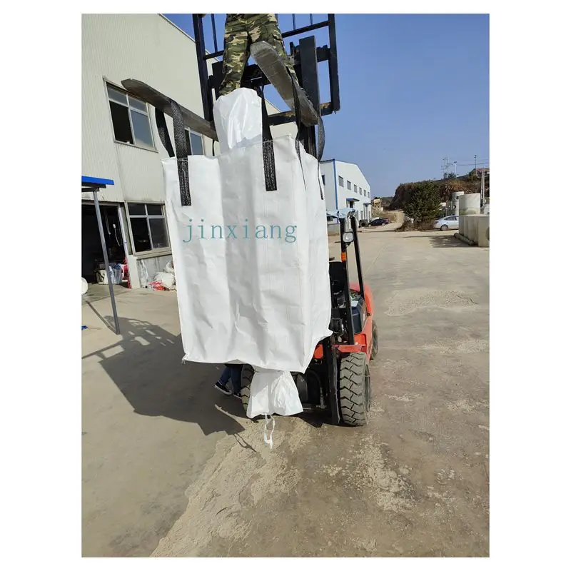 Best price Polypropylene Woven 1 ton 2 ton 1500L 1100L Polypropylene Bags Plastic Spout bottom Bulk Bags big bag 1.5 ton black