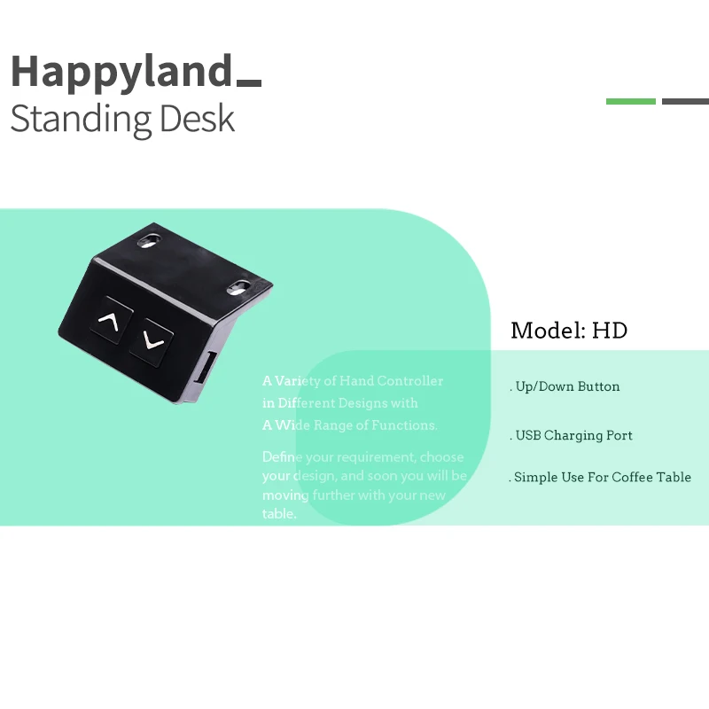 HZ Three Height Memory Preset Electric Desk Handset Intelligent Standing Desk Hand Controller For Height Adjustable Office Desk