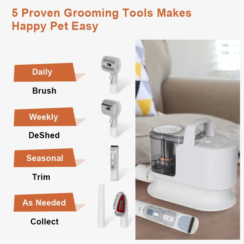 2023 New Pet Dog Cat Short Long Hair Brush Fur Grooming Kit Pet Vacuum Cleaner