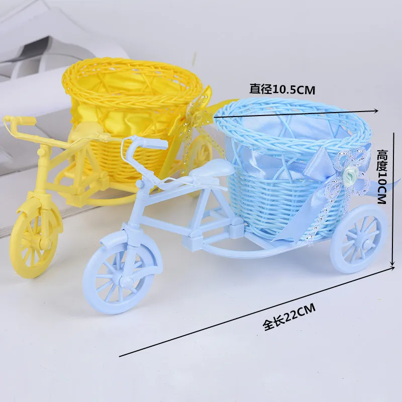 Tricycle Bike Design Flower Basket Storage Party Decoration