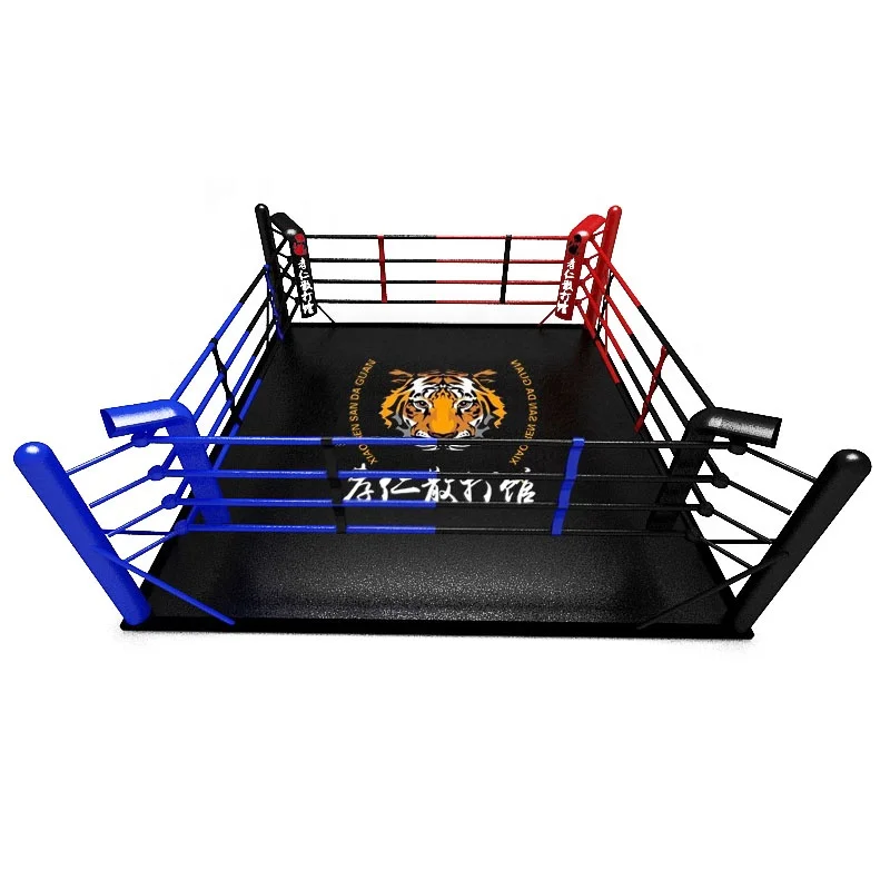 Распродажа напольное боксерское кольцо индивидуального размера De Boxeo для фитнеса OEM стальной тяжелый логотип упаковка материал цветной печати