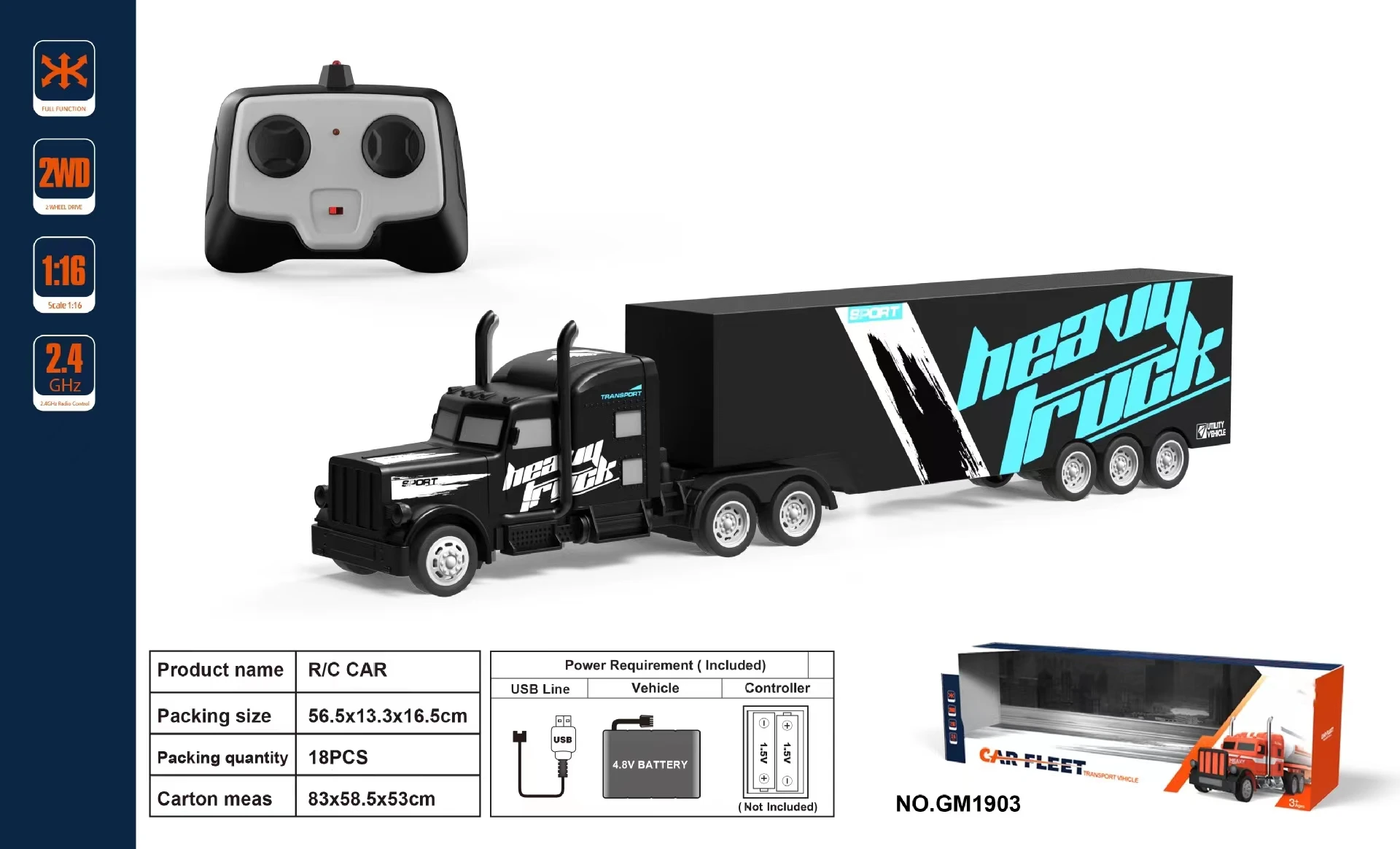 Лидер продаж, детский игрушечный автомобиль, 1/16 с дистанционным управлением, 30 метров, детский игрушечный автомобиль, контейнер, грузовик, игрушка