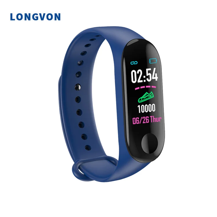 Best Selling Real Waterproof IP67 M3 Healthy Smart Fitness Health Band Bracelet With Heart Rate Blood Pressure