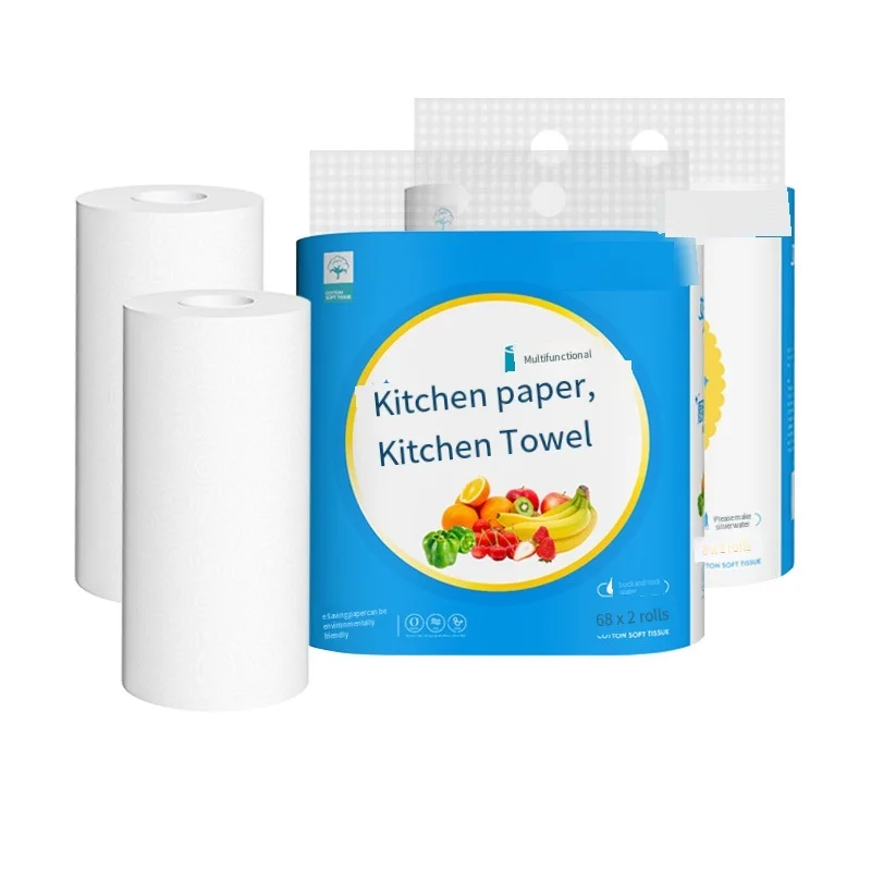 Soft Strong Absorbent OEM Virgin Wood Pulp Hand Paper Towel Rolls Kitchen Towel Paper Roll