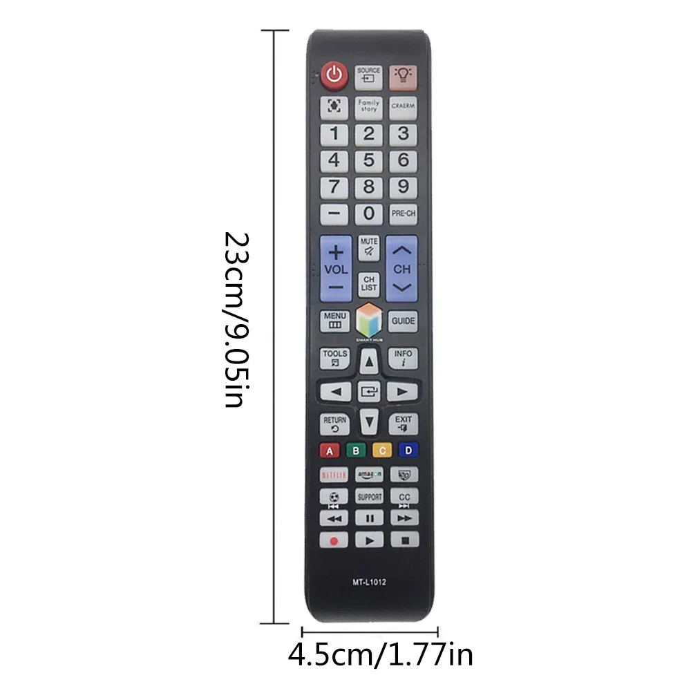 Black ABS Replacement MT-L1012 for Samsung Smart TV Remote Control