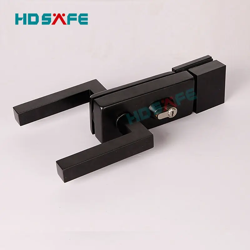 Glass Door Handle Simple Style Door Lock Design Hardware Factory Slim Frame Glass Door Handles