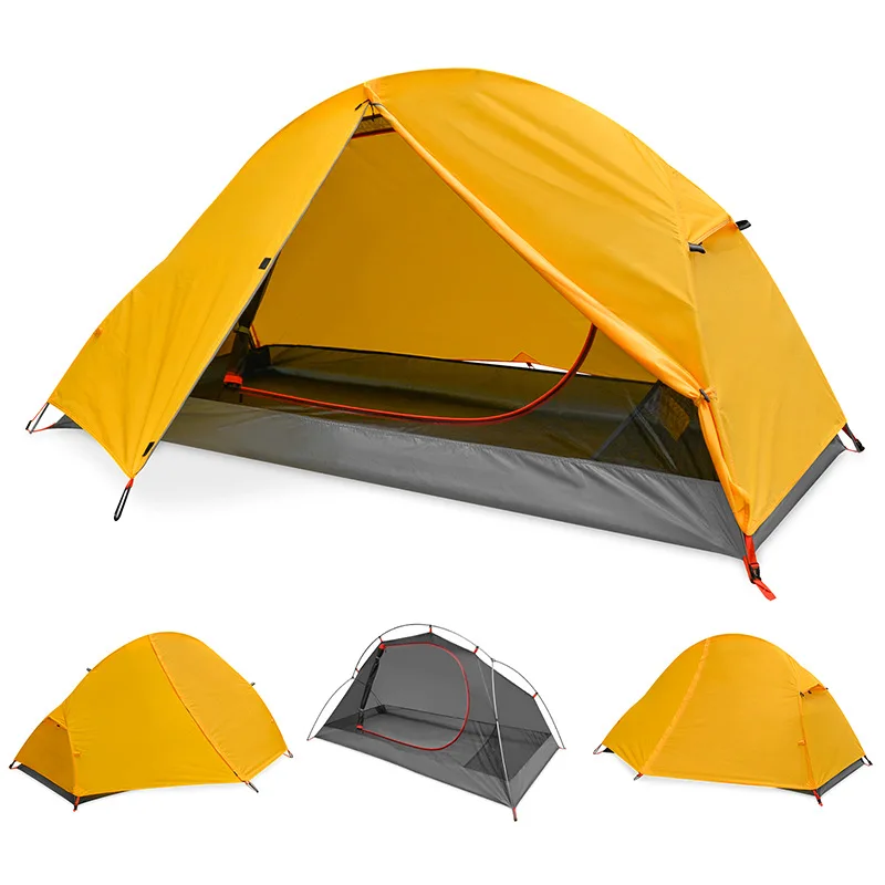 Camping Tent for Mountaineering Double Deck Outdoor Single Person Ultra Light Backpack Tent Three-season ,summer Tent