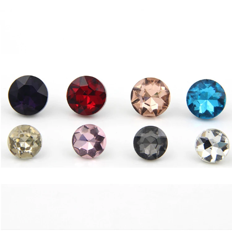 ZM182 Прямая поставка с фабрики оптовая продажа индивидуальные прозрачные алмазные круглые акриловые пуговицы со стразами размера