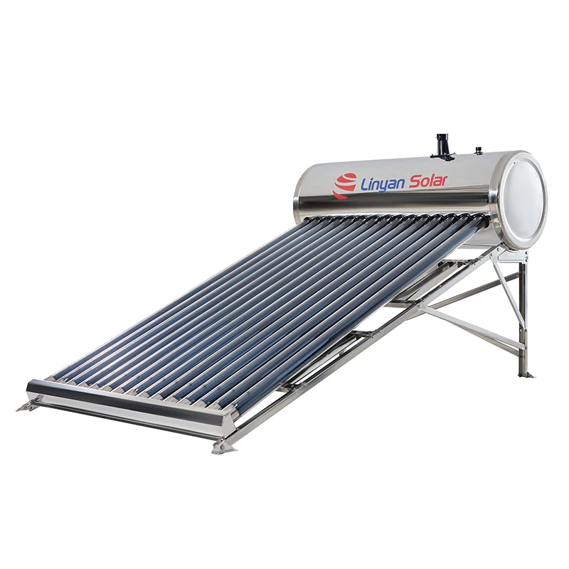 LINYAN China Non- pressure Vacuum Tube Solar Hot Water Heater  Stainless Steel Solar Bolier Calentadores de Agua Solares