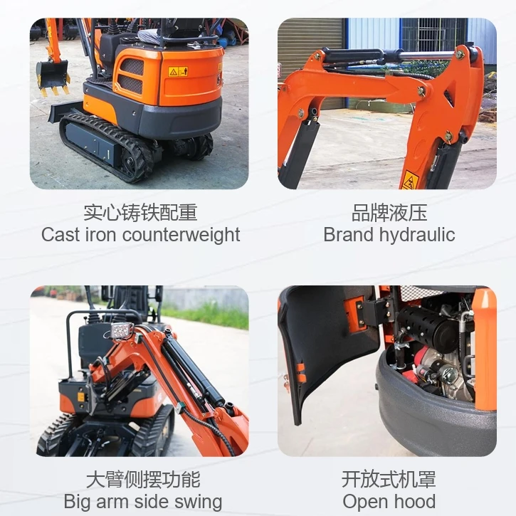 FRSTEC-W13,15, small mini hydraulic excavator used for farmer engineering mining agricultural use