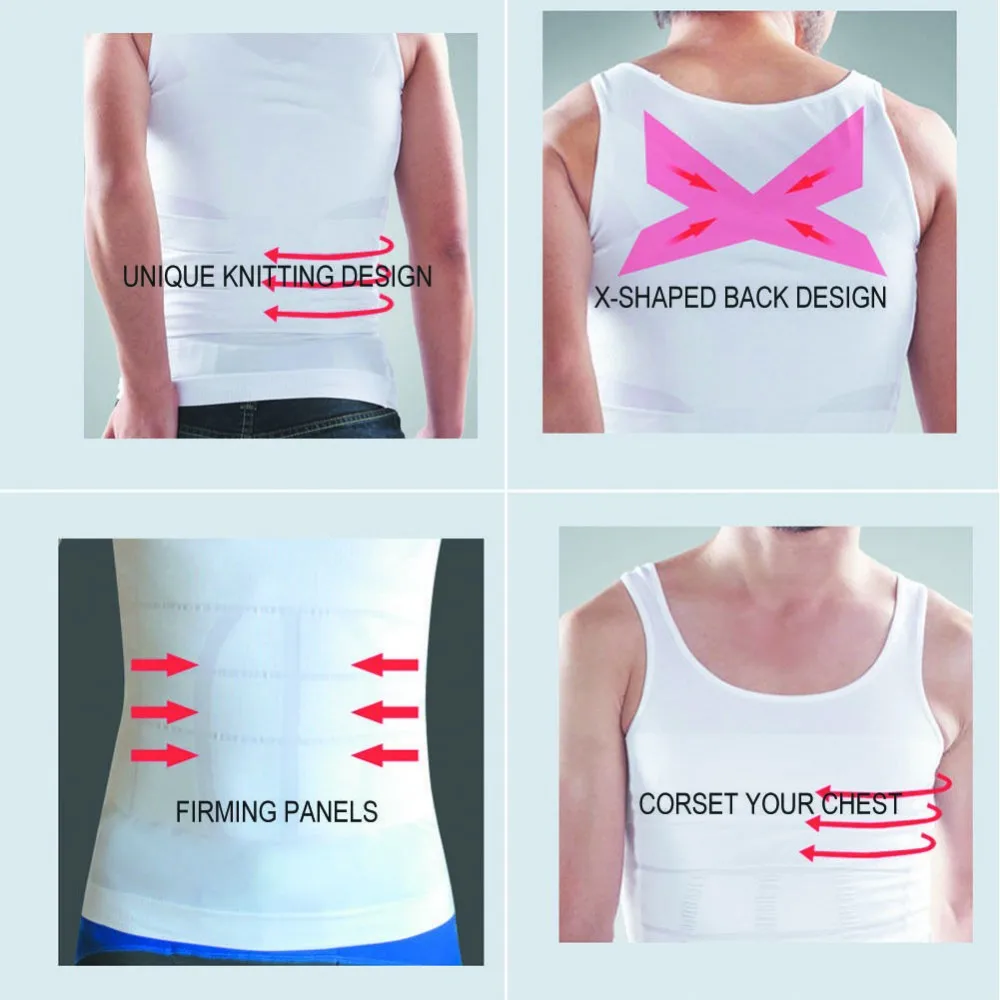 Men's Gynecomastia Shaper Tops Slimming Boobs Chest Control Underwear Belly Compression Undershirts Waist Control Corset