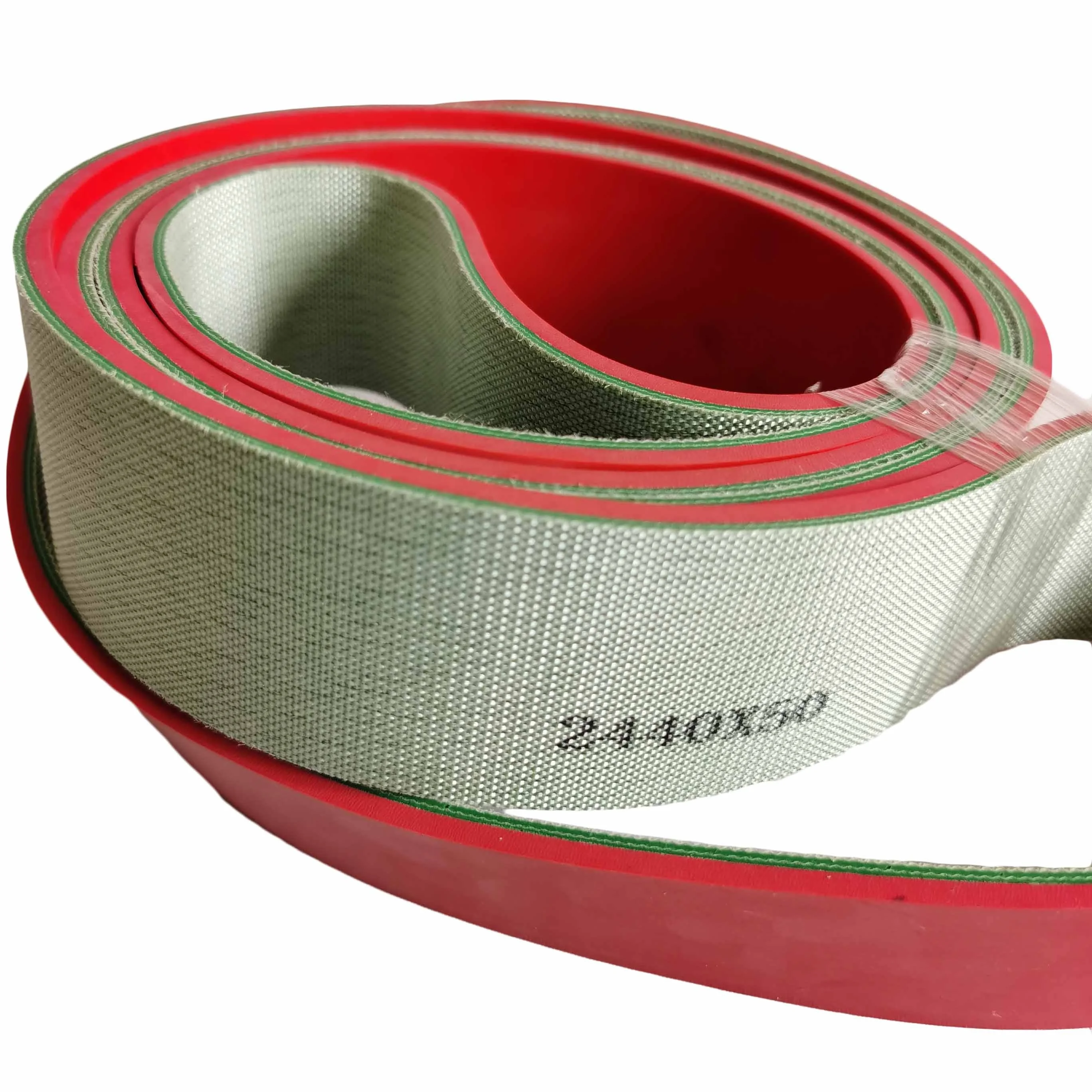 2440x50x5 Red Rubber Coating PVC Conveyor Belt