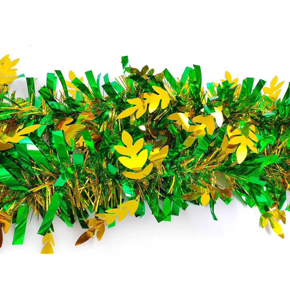 Ins best-selling wire tinsel garland for staircase bubble silk phoenix tail garland tinsel christmas decoration