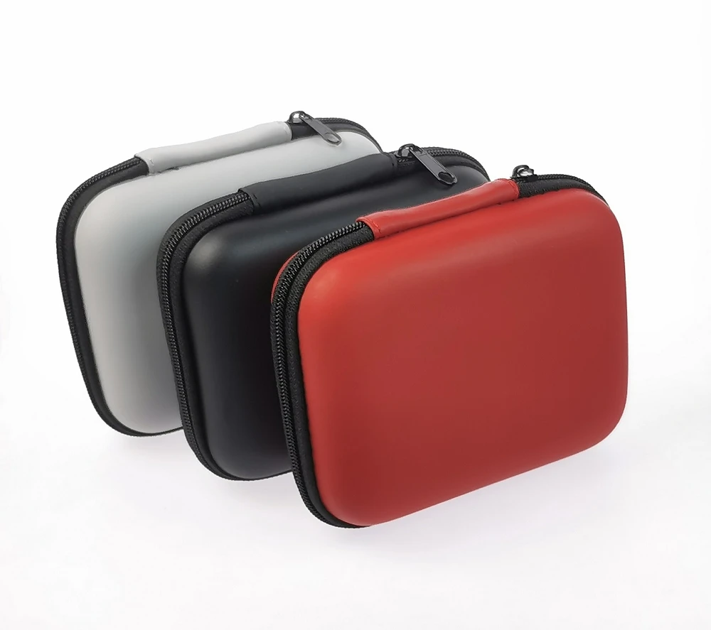 Promotional Zipper Earphone Eva Case Leather Style Multi Case with PU material for LOGO OEM