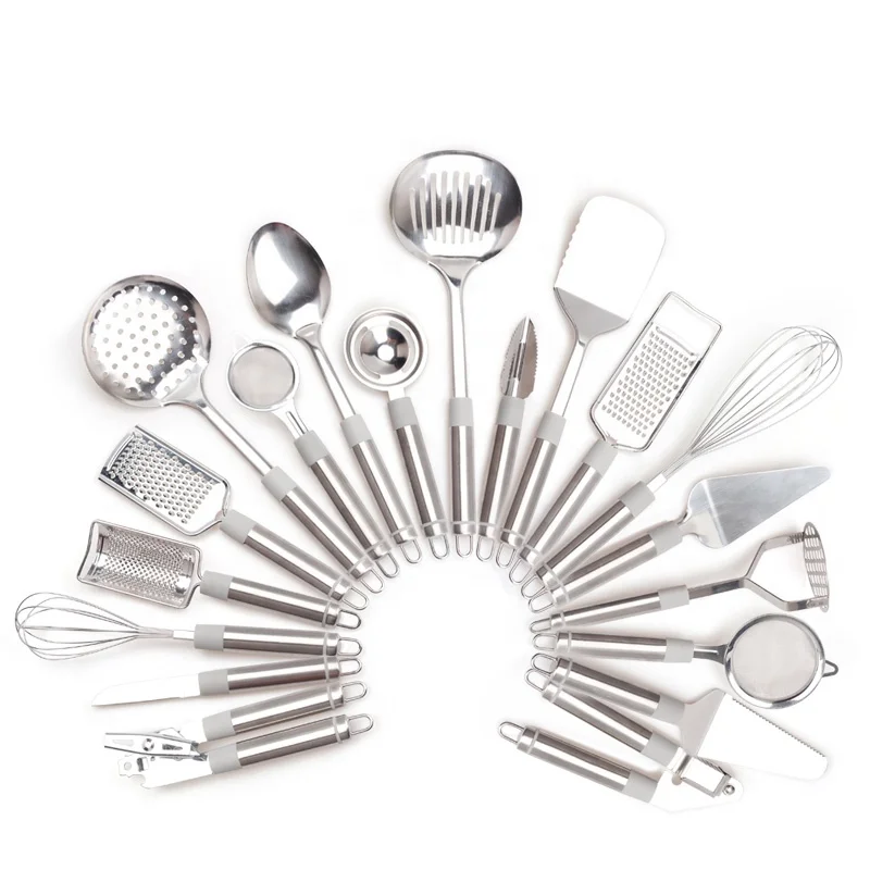 
Premium Kitchen Accessories 19 Piece Nonstick Cooking Tools Stainless Steel Kitchen Utensils 