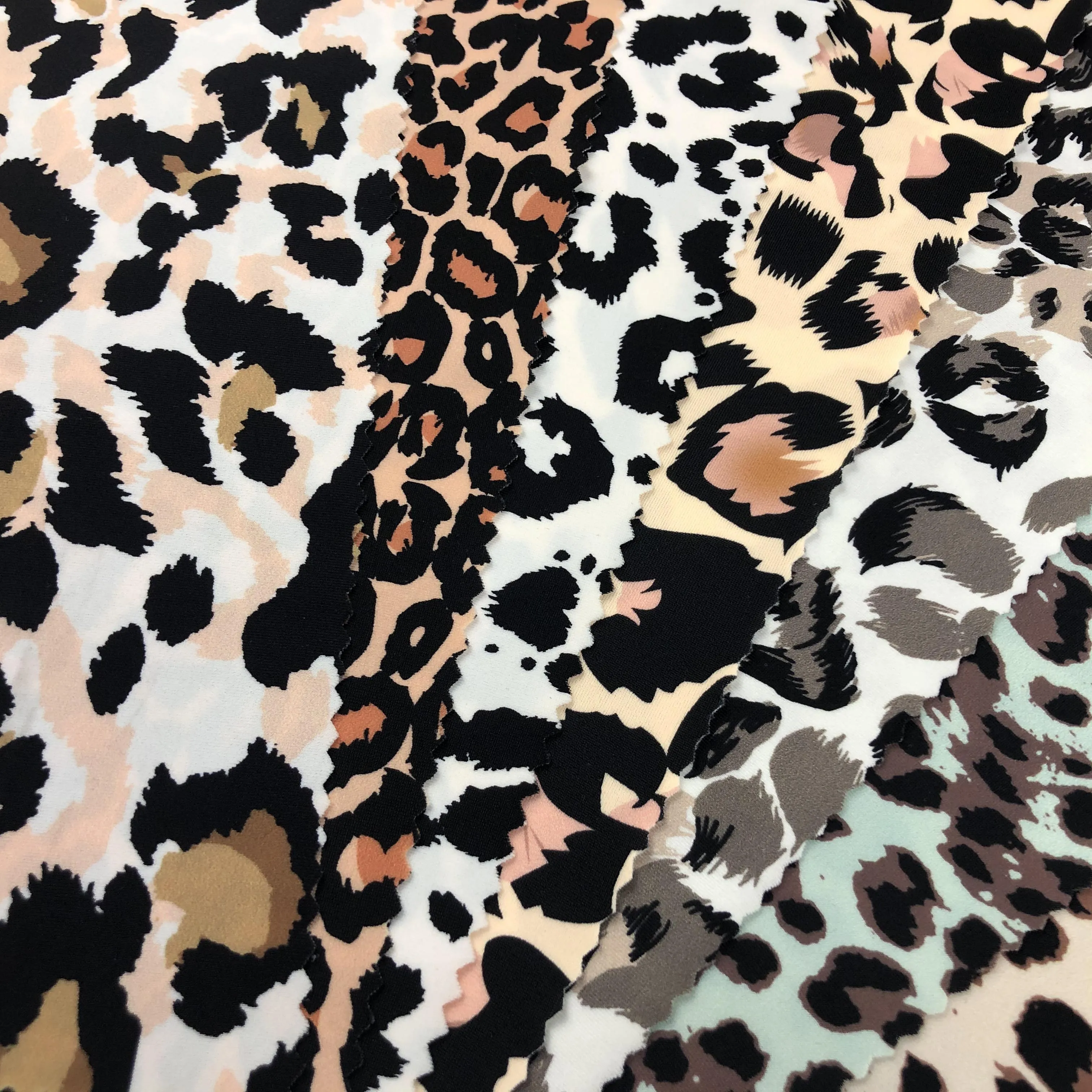 jdttex 80 polyamide 20 lycra leopard animal printed swimwear fabric
